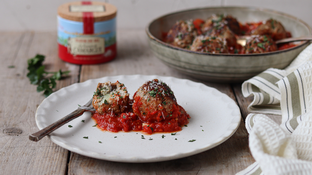 Gehaktballen met ricotta en fleur de sel