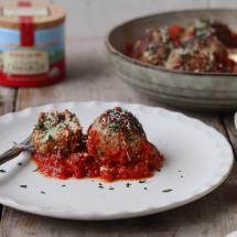 Gehaktballen met ricotta en fleur de sel