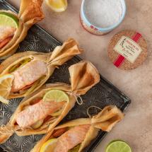 Papillottes de saumon en feuilles de brick 